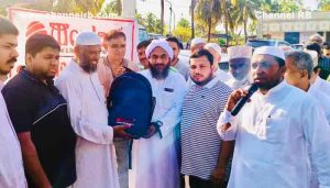 Read more about the article ഈ വർഷത്തെ ഹജ്ജ് കർമ്മത്തിനായുള്ള മൗലവി ഗ്രുപ്പിൻ്റെ ഹജ്ജാജിമാരുടെ സംഘം ആത്മീയ നിറവിൽ യാത്ര തുടങ്ങി