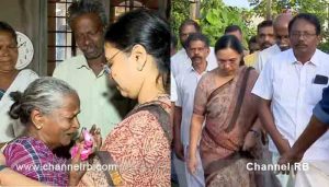 Read more about the article പ്രതിഷേധക്കാർ ഒന്നും അറിഞ്ഞില്ല; അതിരാവിലെ ബിന്ദുവിൻ്റെ വീട്ടിലെത്തി ആരോഗ്യവകുപ്പ് മന്ത്രി; കൂടെ പാർട്ടി നേതാക്കളും; ബിന്ദുവിൻ്റെ അമ്മ സീതാലക്ഷ്മിയെ കെട്ടിപിടിച്ച് വൈകാരിക രംഗങ്ങൾ; പിന്നീട് സംഭവിച്ചത്..